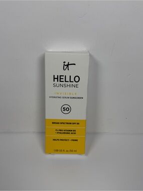 NIB It Cosmetics HELLO SUNSHINE Invisible Face Serum SPF 50 1.69 oz. EXP. 08/26
